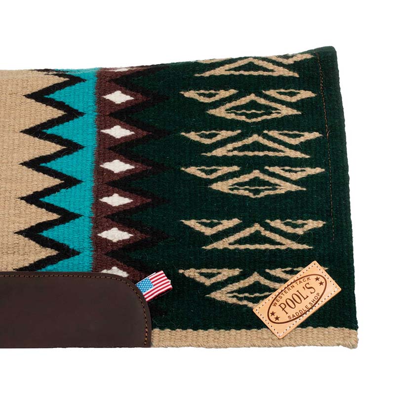 Sottosella Western Pool’s TEXAS in lana e feltro, inserti in cuoio - 5088