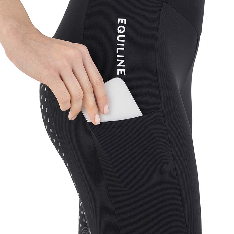 Leggings da Donna a costine Equiline Full Grip - 9224