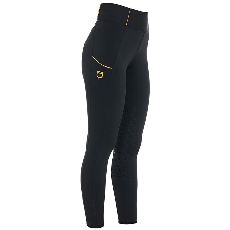 Leggings equitazione donna leggeri Equestro slim fit Full grip a vita alta - 3478
