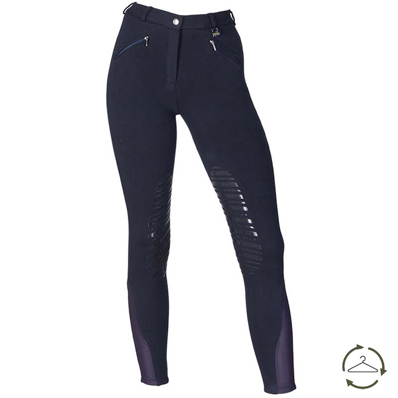 B-CHOICE | Pantaloni Equitazione in Cotone Donna con Knee Grip Sartore (GRIGIO, 36)