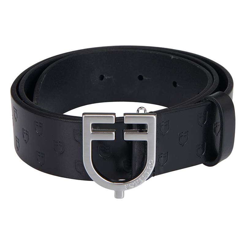 Cintura in cuoio con fibbia logo Equestro - 9817