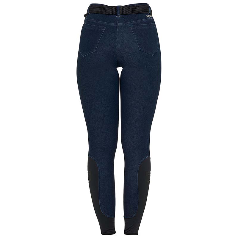 Pantaloni Equitazione Donna effetto Jeans Equestro - grip al ginocchio - 9985