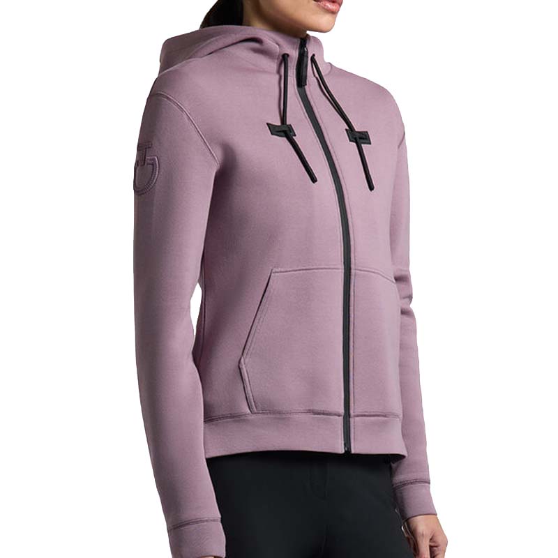 Felpa equitazione cavalleria toscana in cotone da donna, colore rosa