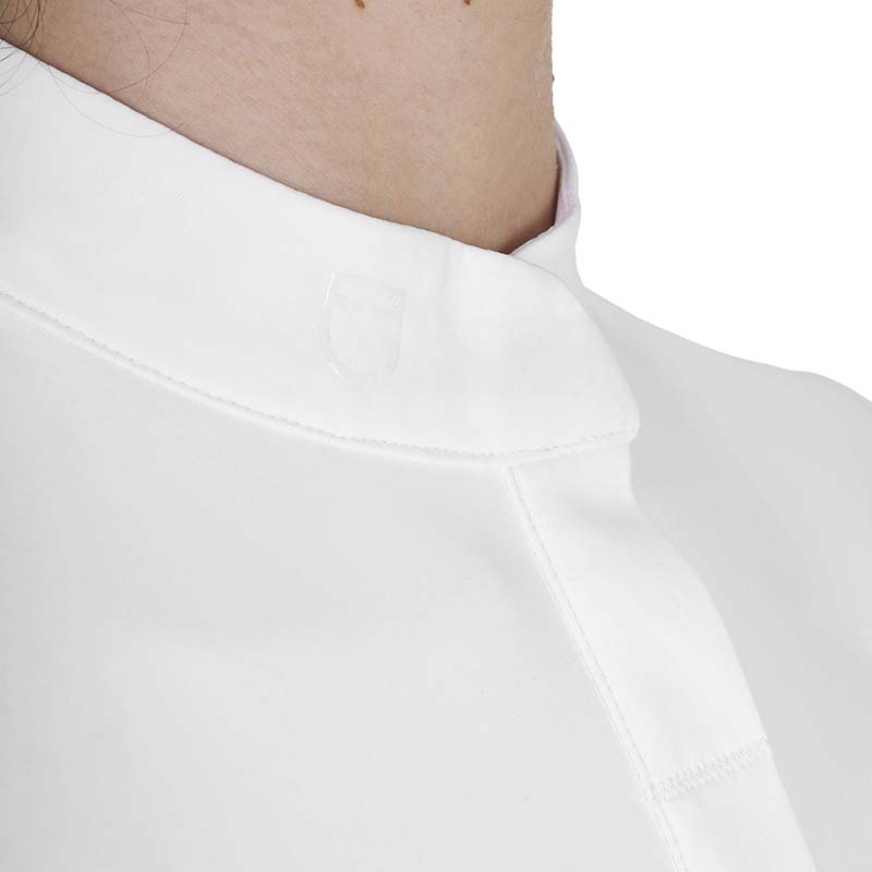 Polo estiva da Gara Bambina/Ragazza Equestro a manica corta, bottoni nascosti - 9745