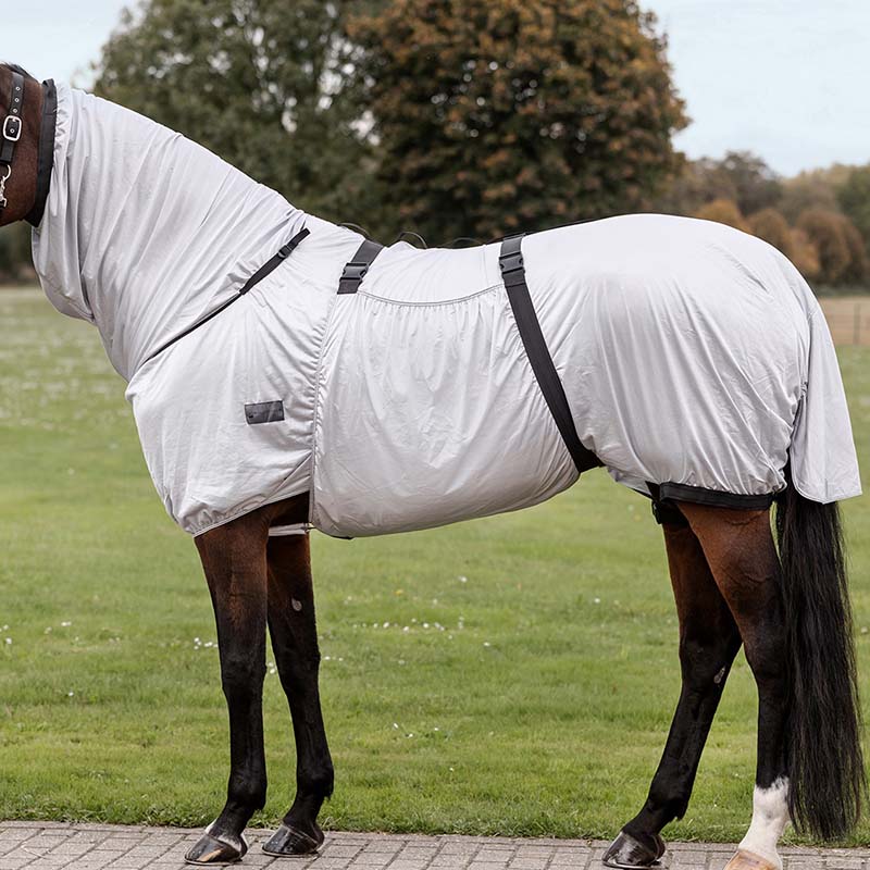 Coperta per dermatite estiva cavallo basic con copertura pancia