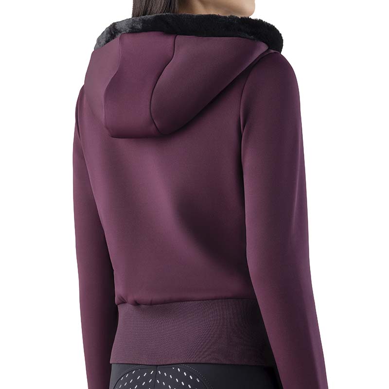 Felpa da Donna corta Equiline con Eco-pelliccia - 9274