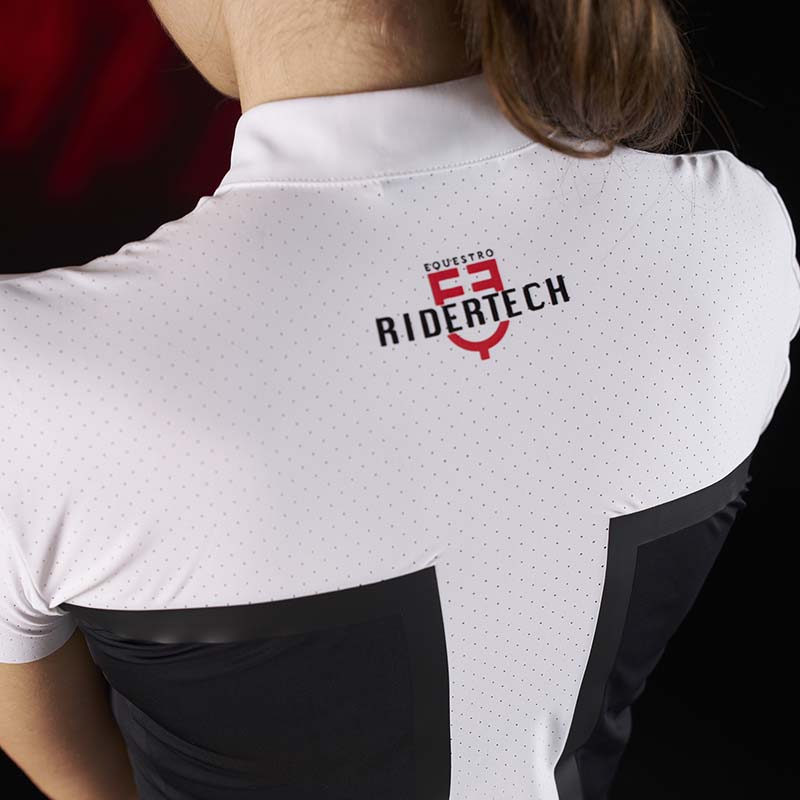 Polo da concorso donna equestro ridertechnology in tessuto traforato - 9931