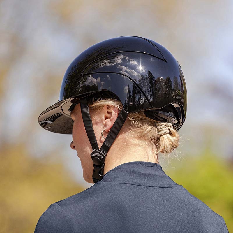 Casco Equitazione SWING H24 Lady Glossy, visiera larga - 3255
