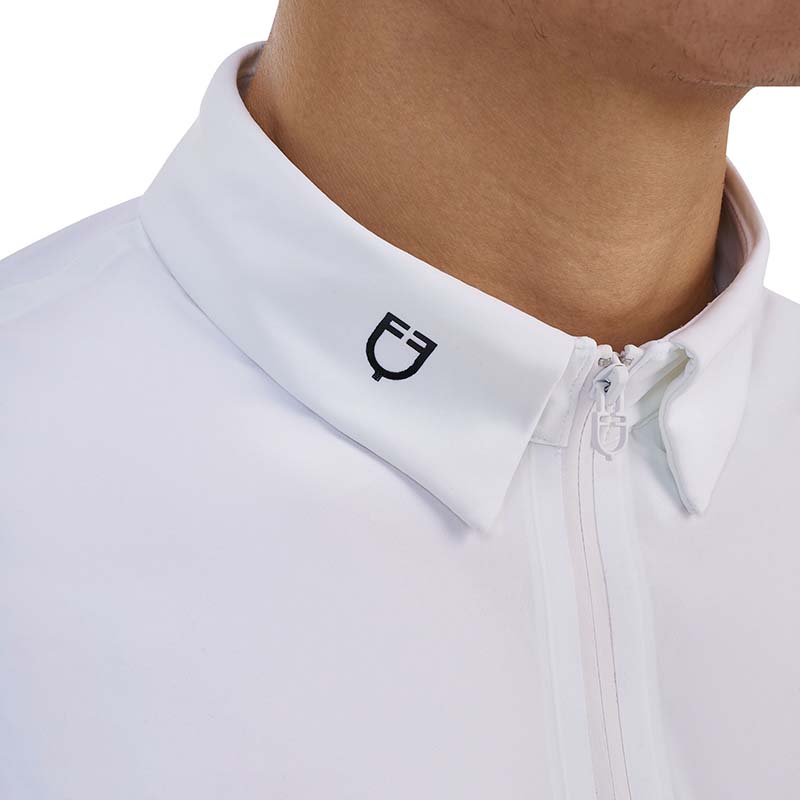 Polo da concorso Uomo Equestro Ridertechnology con zip a maniche corte - 9951