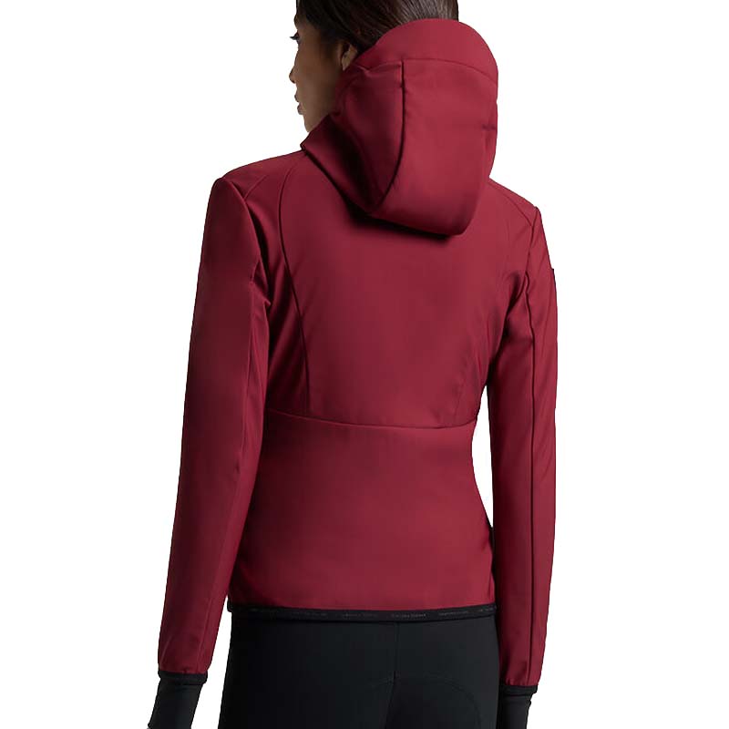 Giacca Softshell da donna Cavalleria Toscana con cappuccio, bordeaux - 9640