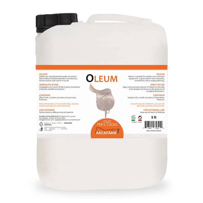 Olio per cuoio oleum arcafarm - tanica da 5 litri