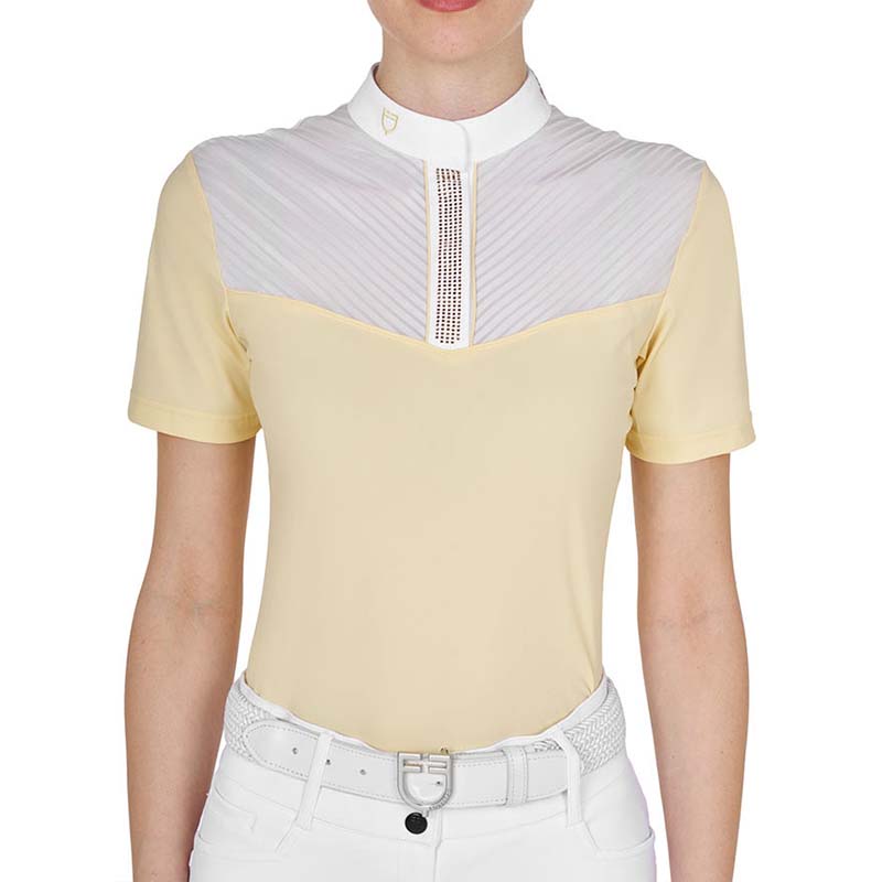 Polo da Concorso Donna Equestro effetto Seta con Strass - 9067