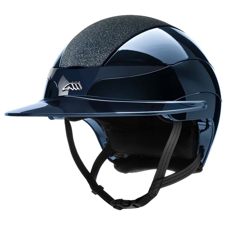 Casco equitazione logo Equiline XANTO con placca Swarovski - visiera larga - 3287