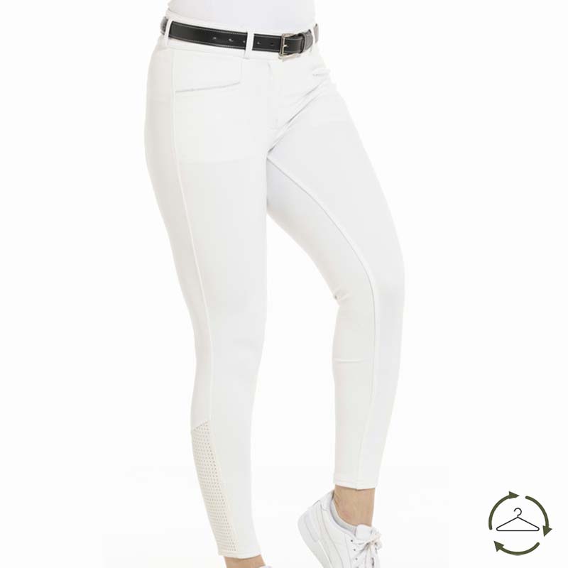 B-CHOICE | Pantaloni Equitazione Donna con Full Grip CLAUDINE Equitheme (BIANCO, 46)