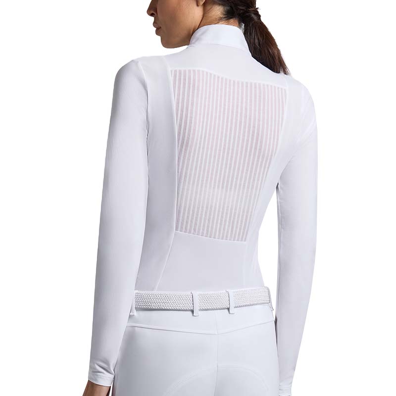 Polo da concorso Cavalleria Toscana da Donna con inserto a righe - 9621