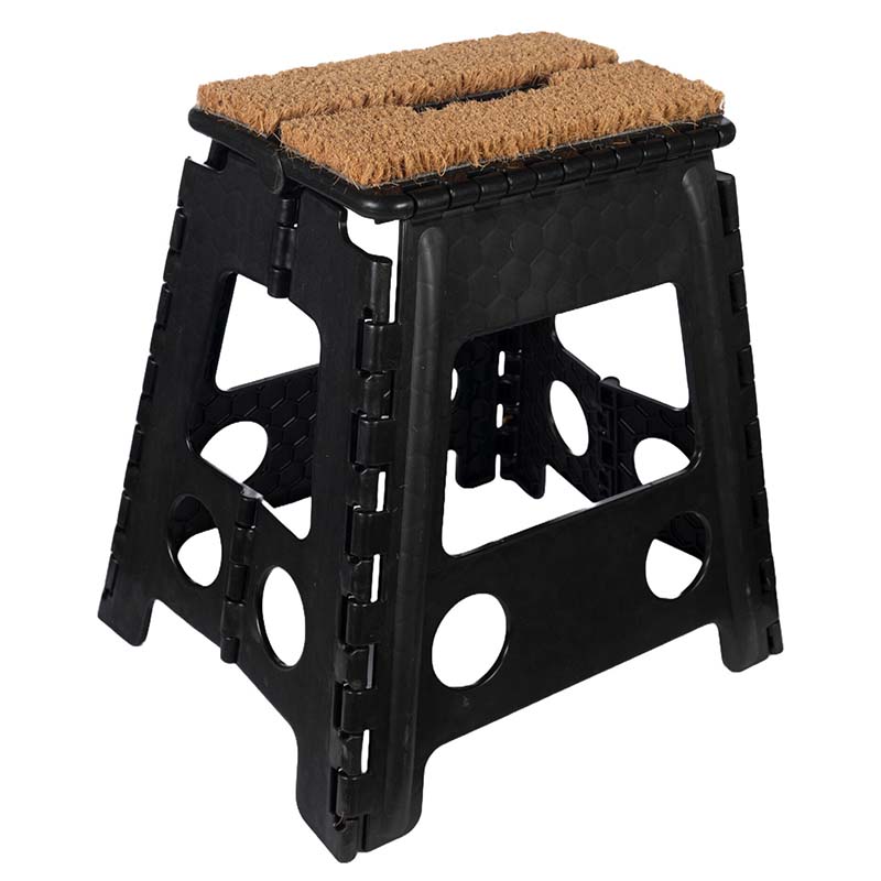 Sgabello pieghevole con zerbino 