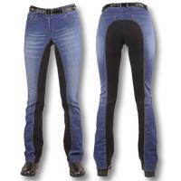 JEANS DONNA EQUITAZIONE ELASTICIZZATO DENIM RINFORZI IN PELLE