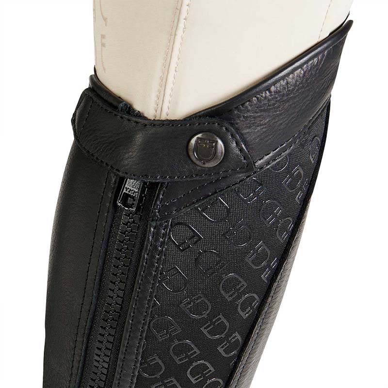 Ghette unisex Equestro VESPUCCI in vera pelle con inserto logato - 3551