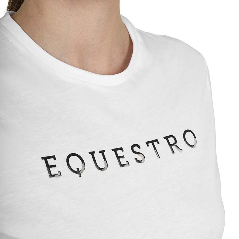 T-shirt cotone Donna con Logo Equestro Laminato - 9058