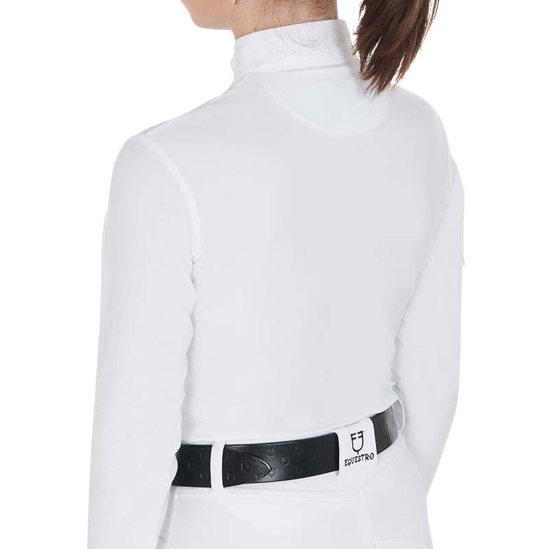 Polo lunga da Concorso bambina Equestro con interno felpato, modello Warm+ - 9751