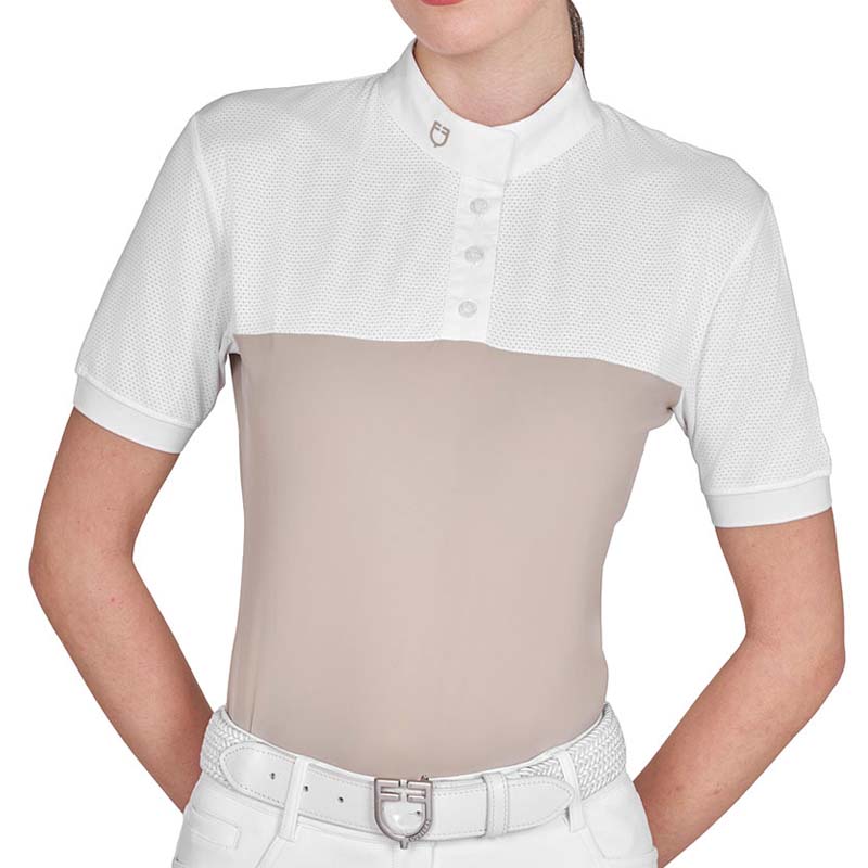 Polo da concorso donna manica corta Equestro mesh - 3512