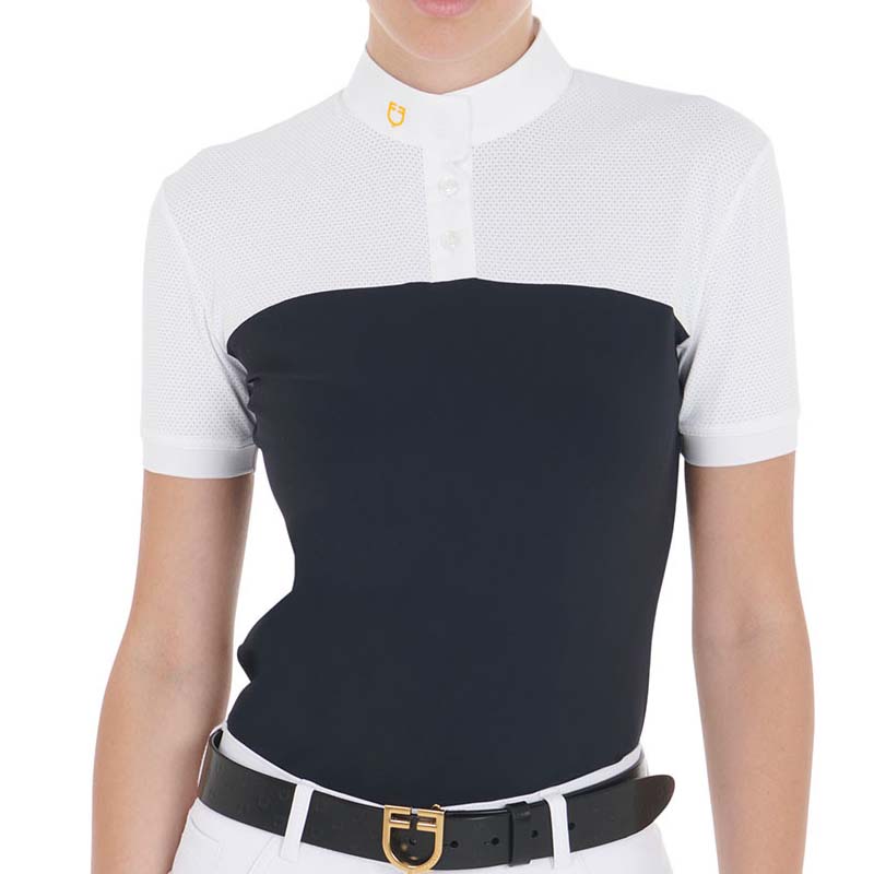 Polo da concorso donna manica corta Equestro mesh - 3512