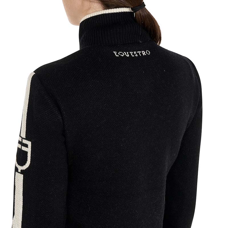 Piumino Equestro con inserti in maglia da donna  - 9851