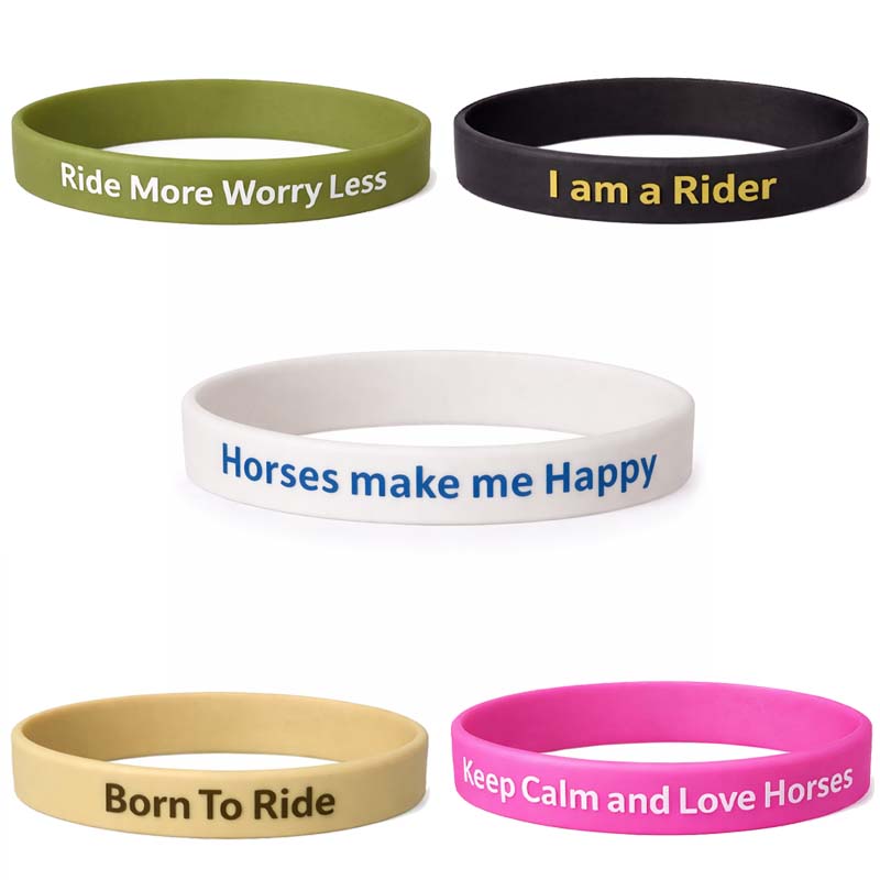 Braccialetto colorato con frase equestre emozionale - 0038