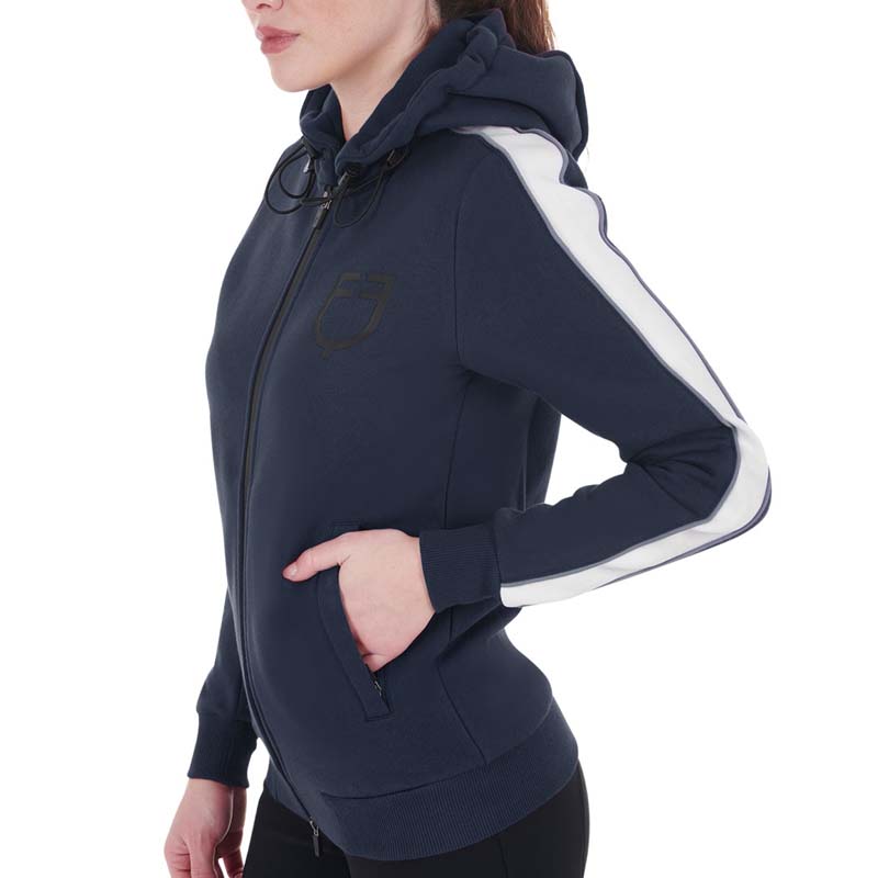 Felpa Equestro con cappuccio cotone felpato da donna - 9740