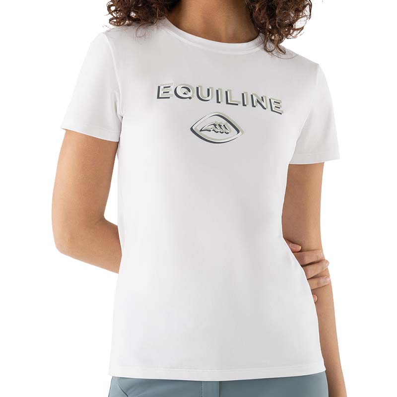T-shirt Donna Equiline Stretch con logo grafico CALOP - 9297