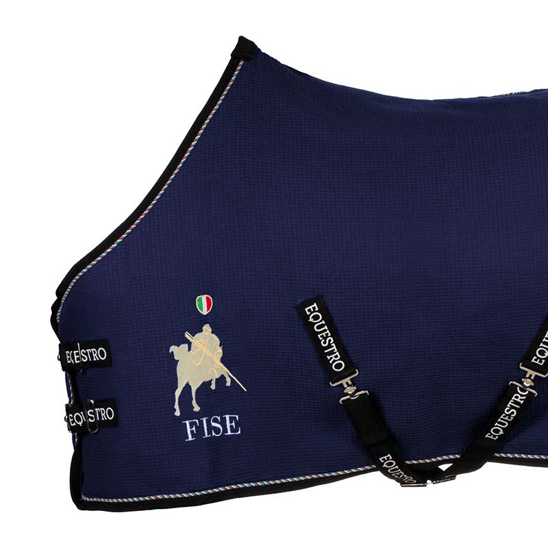 Coperta da Box Equestro X FISE in tessuto Waffle - 9972