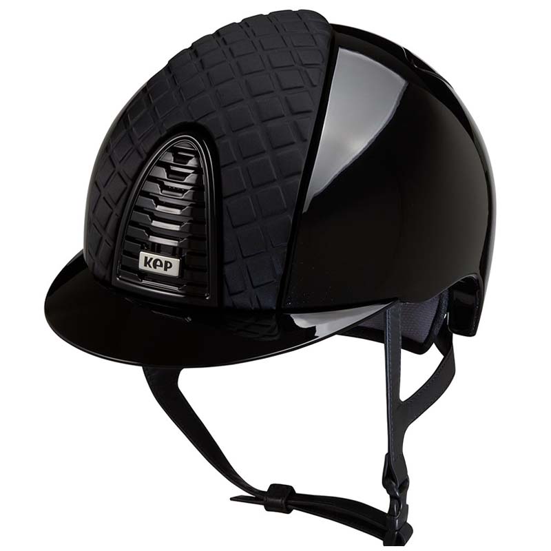 Casco equitazione kep italia cromo 2.0 polish con raso - collezione milano