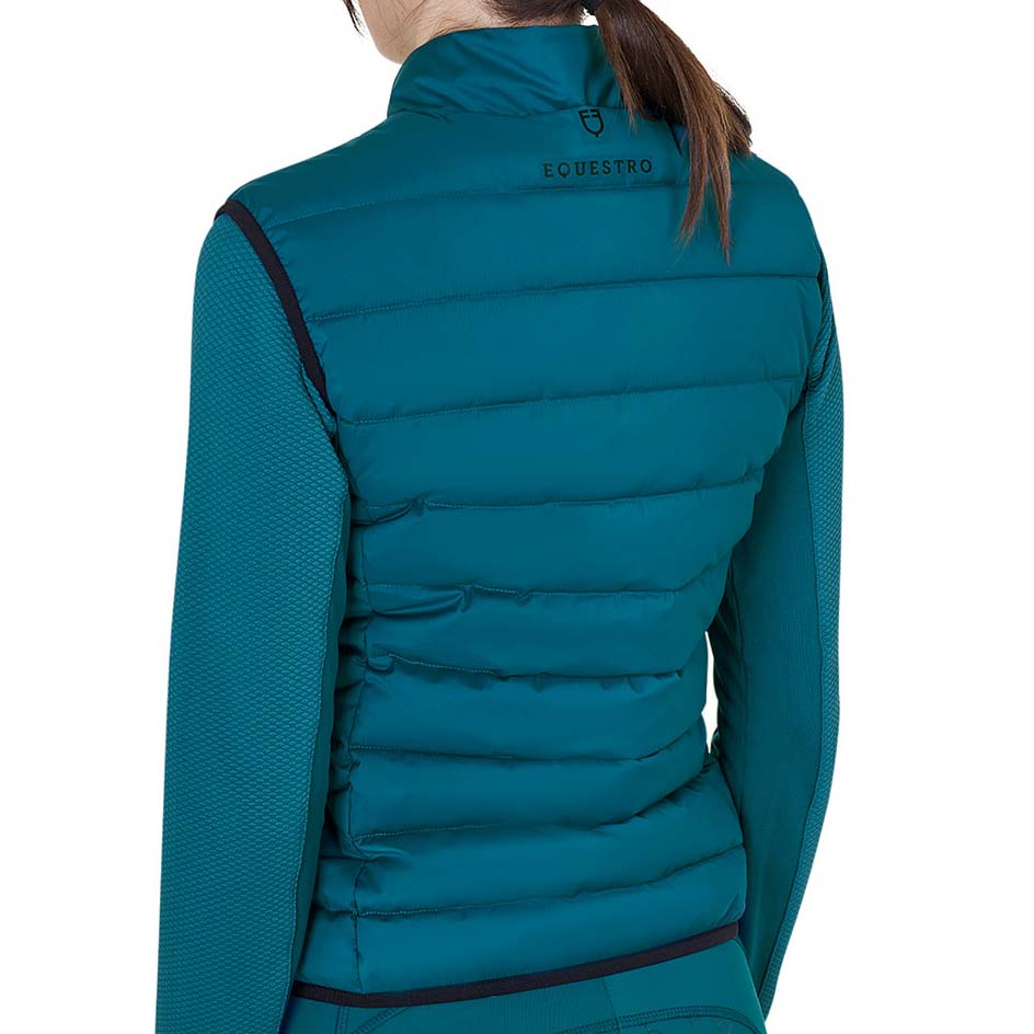 Gilet Imbottito da donna Equestro con bordi e zip a contrasto - 9864