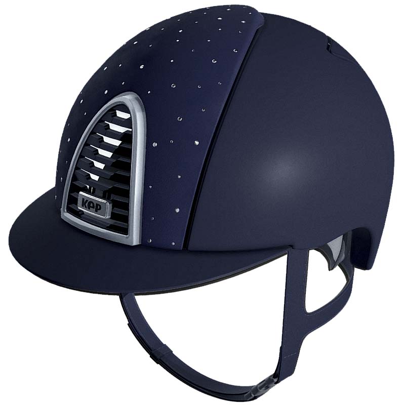 Casco equitazione kep italia cromo 2.0 textile con suede e swarovski - collezione goccia - 3434