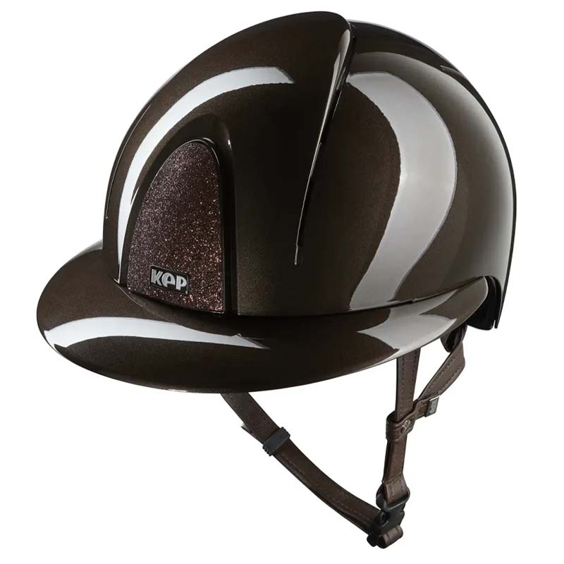 Casco KEP Smart Nova Metal Polish STAR Polo - visiera larga, finitura lucida con tessuto brillante - 3438