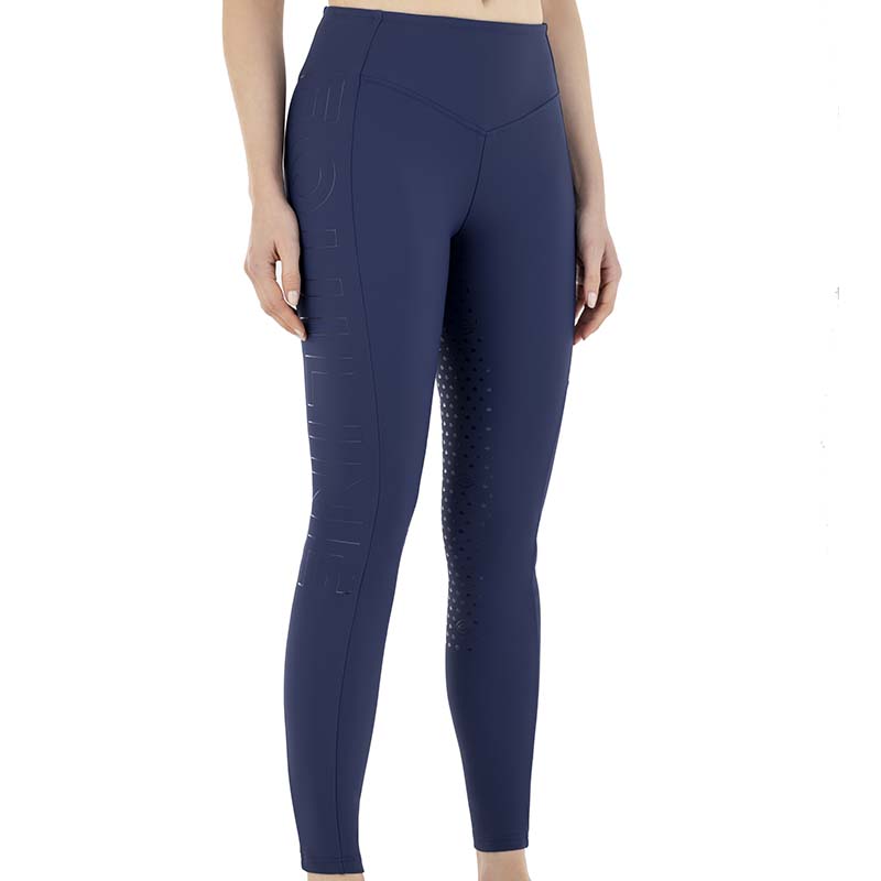 Leggings invernali Equitazione donna Full grip Equiline - interno micropile