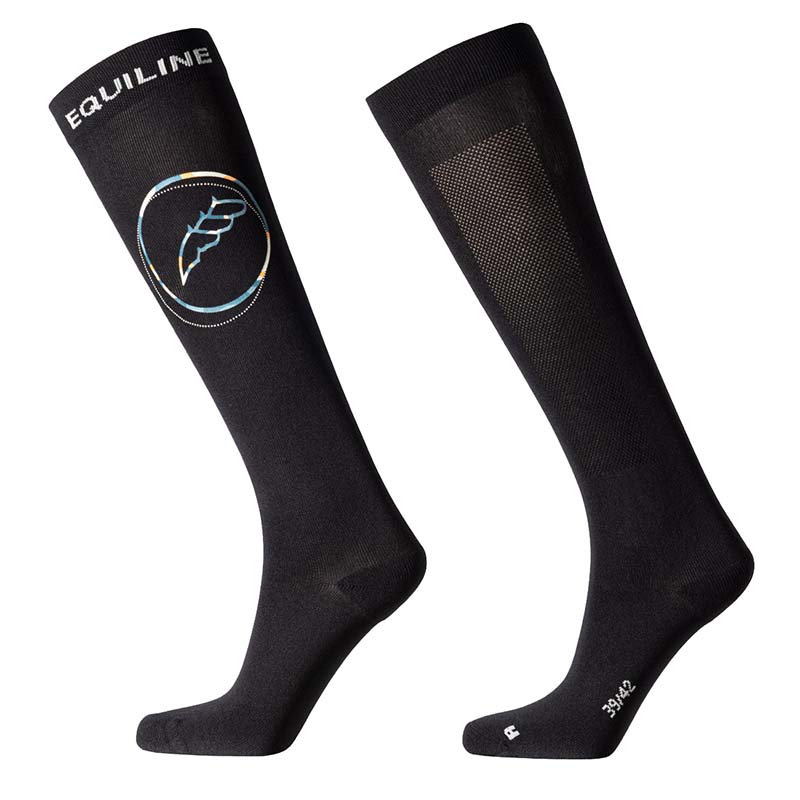 Calzini equitazione Equiline logo multicolor mod. Esido da donna