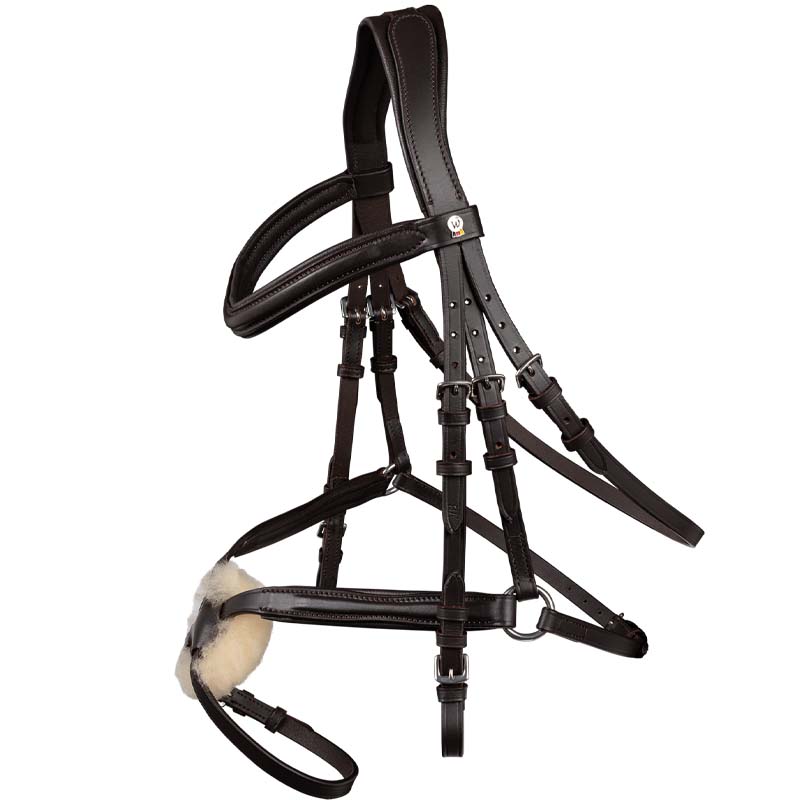 Briglia inglese tipo Messicana Waldhausen X-Line Standard Cancùn con agnellino - 2339
