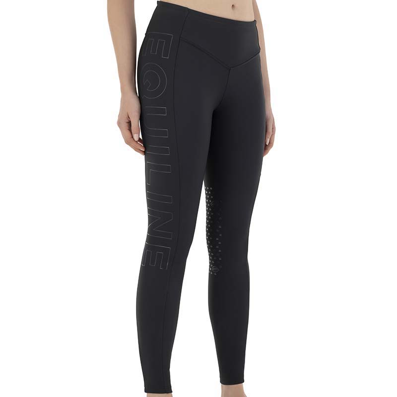 Leggings termici Equitazione Equiline Grip al ginocchio - interno micropile