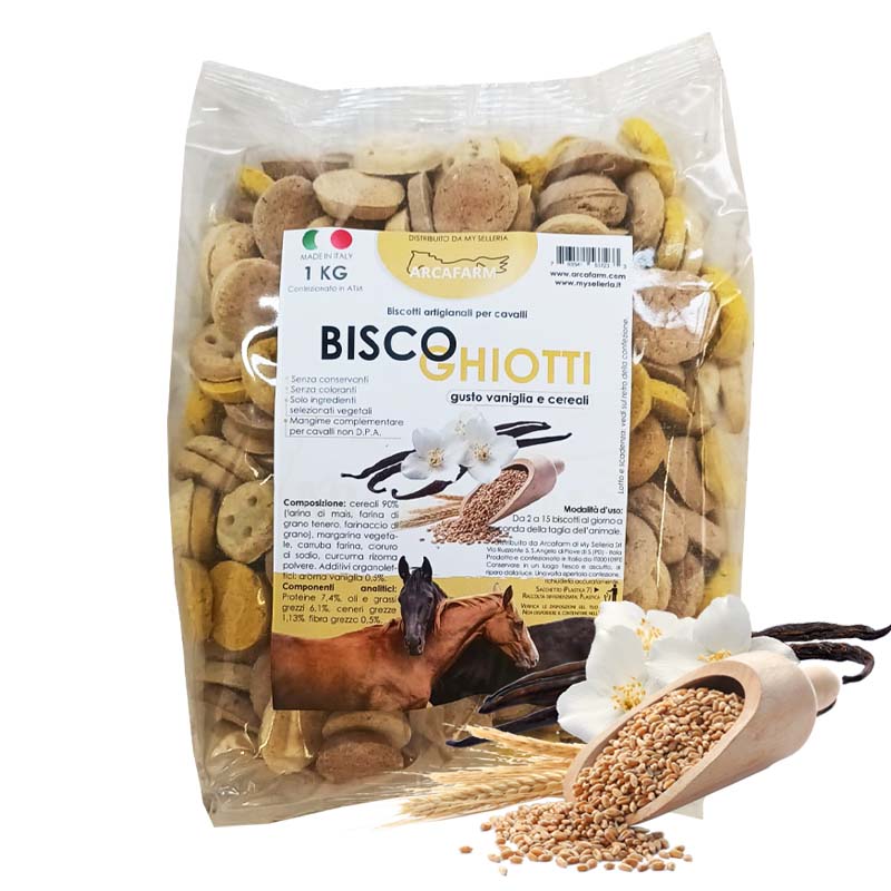 Biscotti artigianali per cavalli BISCOGHIOTTI 1 kg gusti vari - 1170