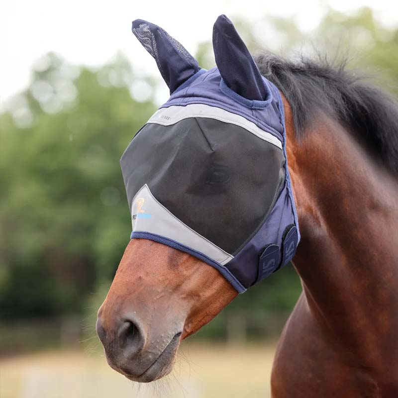 Maschera anti insetti Shires con sottile rete protezione contro mosche e moscerini