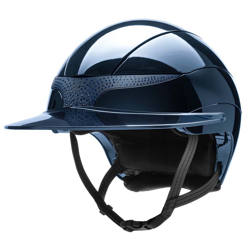Casco equitazione Equiline XANTO con frontino cristalli - visiera larga - 3303