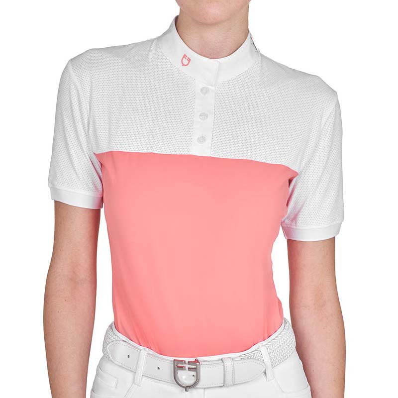 Polo da concorso donna manica corta Equestro mesh - 3512