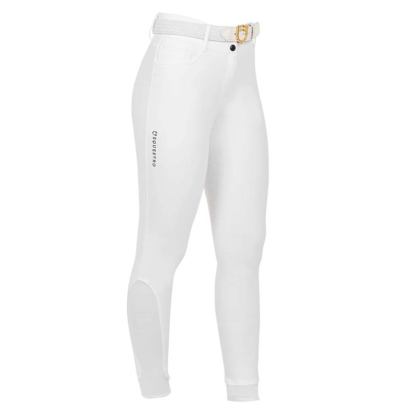 Pantaloni equitazione donna equestro full grip a vita alta con bottoni - 3405