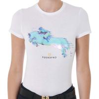 T-SHIRT DONNA EQUESTRO STAMPA CAVALLO IN COTONE