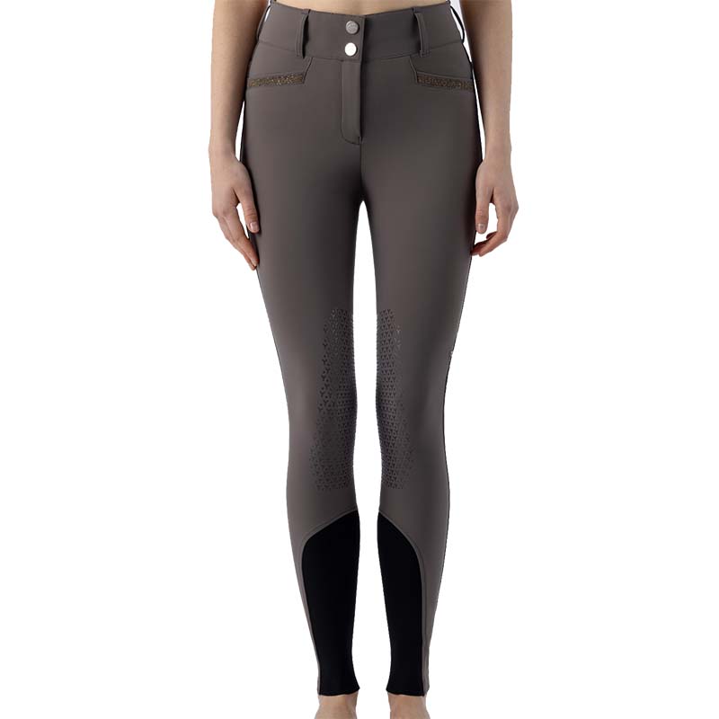 Pantaloni da donna equiline knee grip mod. crystalek dettagli glitter