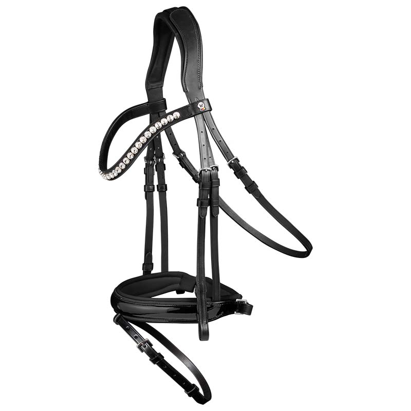 Briglia inglese anatomica waldhausen x-line evermore con cristalli