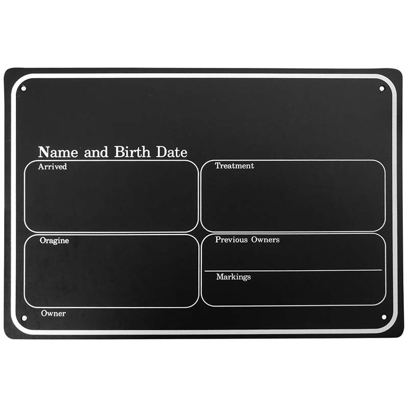 Targa da segnalazione per box in plastica