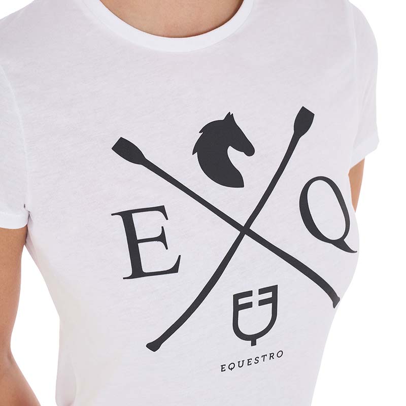 T-shirt donna Equestro con stampa icone - 9901
