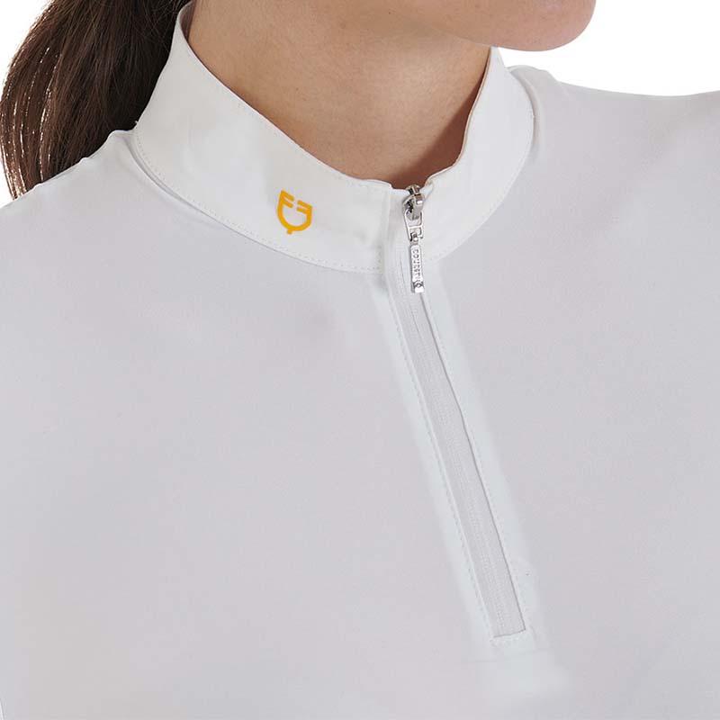 Polo da concorso Equestro felpata manica lunga da donna - 9853